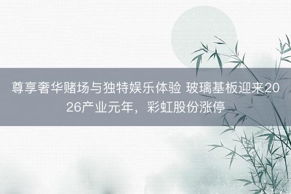 尊享奢华赌场与独特娱乐体验 玻璃基板迎来2026产业元年，彩虹股份涨停